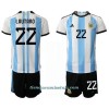 Conjunto (Camiseta+Pantalón Corto) Argentina Lautaro Martinez 22 Primera Equipación Mundial 2022 - Niño